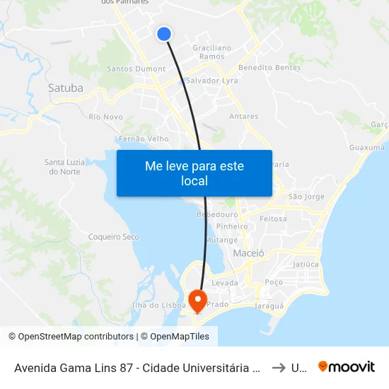 Avenida Gama Lins 87 - Cidade Universitária Maceió - Al República Federativa Do Brasil to Uncisal map
