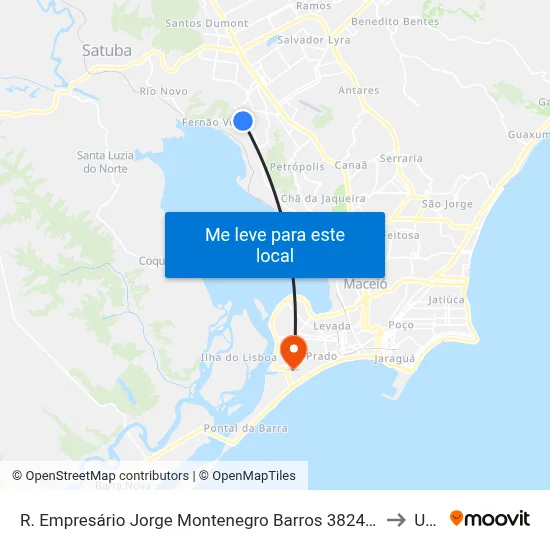 R. Empresário Jorge Montenegro Barros 3824-3898 - Santa Amelia Maceió - Al 57063-000 Brasil to Uncisal map
