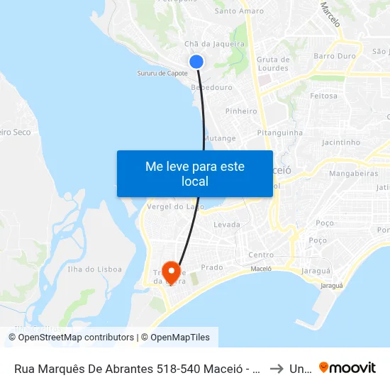 Rua Marquês De Abrantes 518-540 Maceió - Al República Federativa Do Brasil to Uncisal map