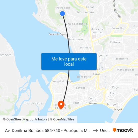 Av. Denilma Bulhões 584-740 - Petrópolis Maceió - Al Brasil to Uncisal map