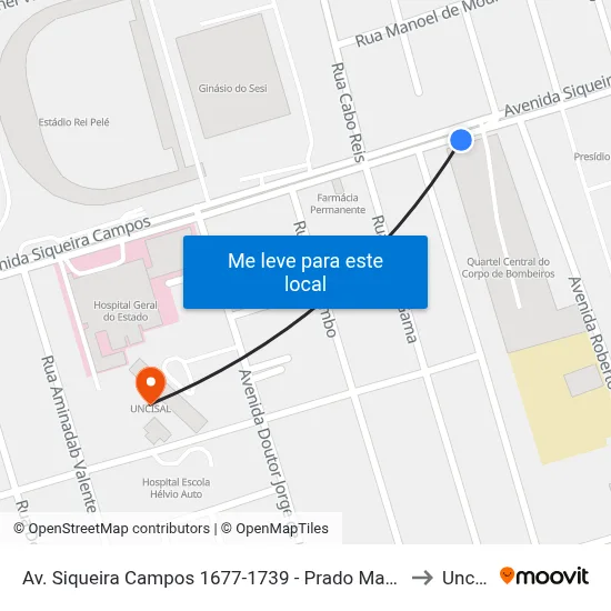 Av. Siqueira Campos 1677-1739 - Prado Maceió - Al Brasil to Uncisal map