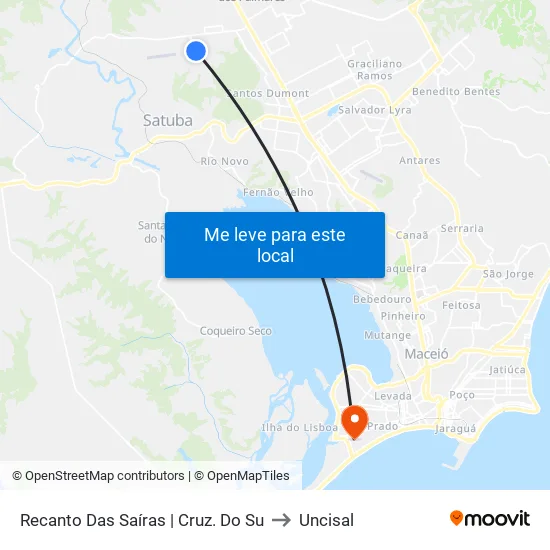 Recanto Das Saíras | Cruz. Do Su to Uncisal map