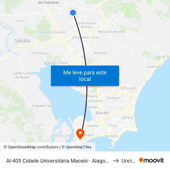 Al-405 Cidade Universitária Maceió - Alagoas Brasil to Uncisal map