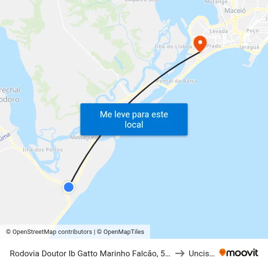 Rodovia Doutor Ib Gatto Marinho Falcão, 550 to Uncisal map