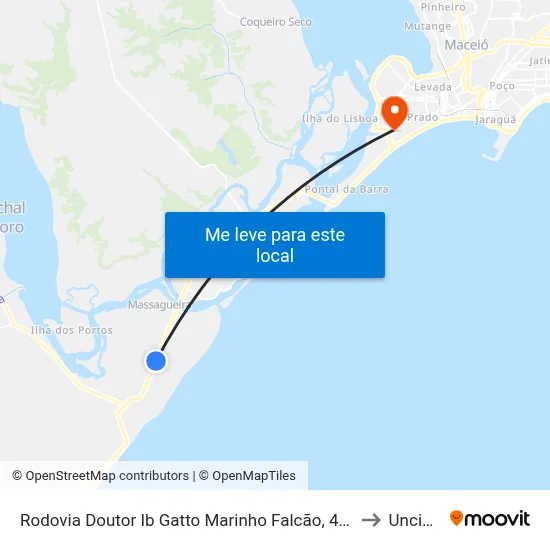 Rodovia Doutor Ib Gatto Marinho Falcão, 4505 to Uncisal map