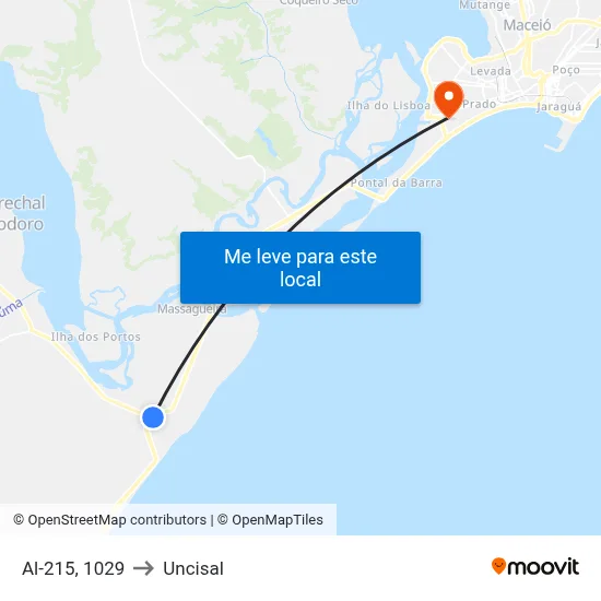 Al-215, 1029 to Uncisal map