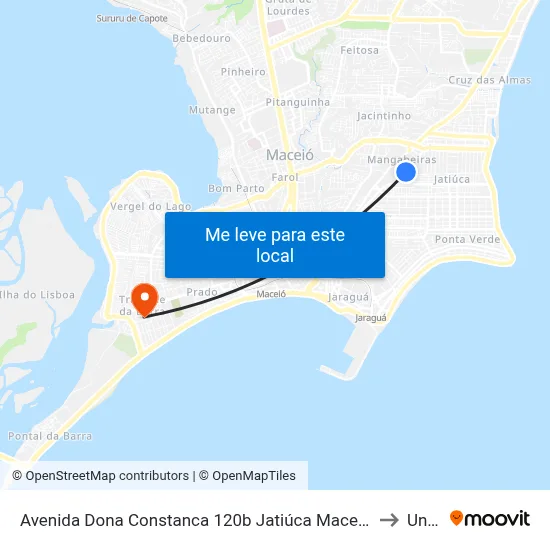Avenida Dona Constanca 120b Jatiúca Maceió - Alagoas 57036-370 Brasil to Uncisal map