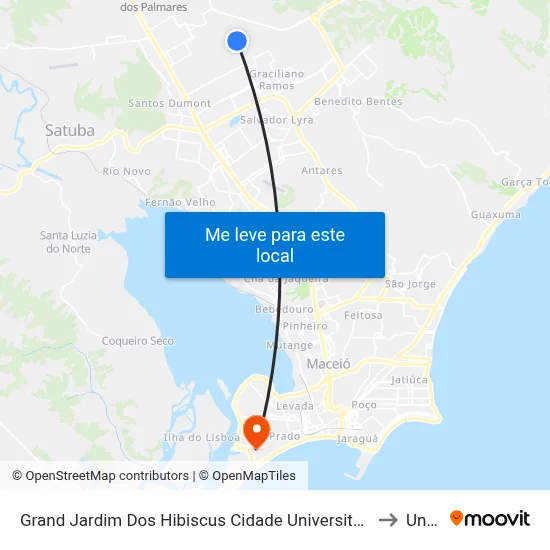 Grand Jardim Dos Hibiscus Cidade Universitária Maceió - Alagoas Brasil to Uncisal map