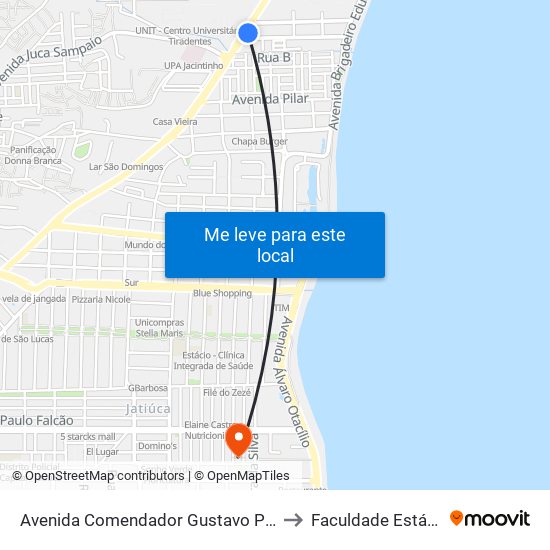 Avenida Comendador Gustavo Paiva, 3384 | Unit to Faculdade Estácio De Sá map