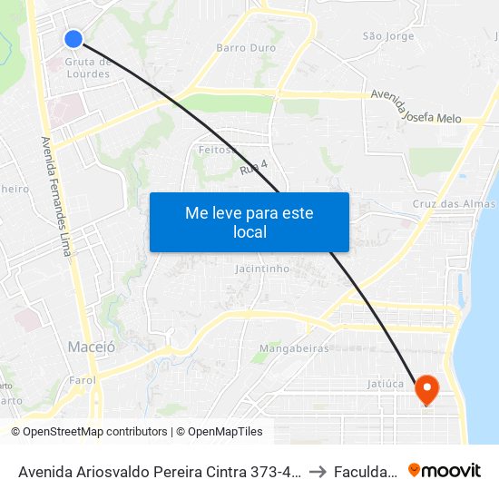 Avenida Ariosvaldo Pereira Cintra 373-433 - Gruta De Lourdes Maceió - Al República Federativa Do Brasil to Faculdade Estácio De Sá map