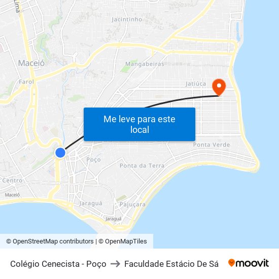 Colégio Cenecista - Poço to Faculdade Estácio De Sá map