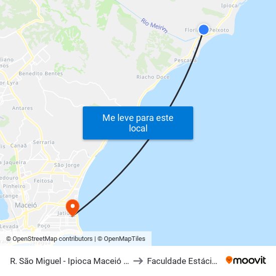 R. São Miguel - Ipioca Maceió - Al Brasil to Faculdade Estácio De Sá map