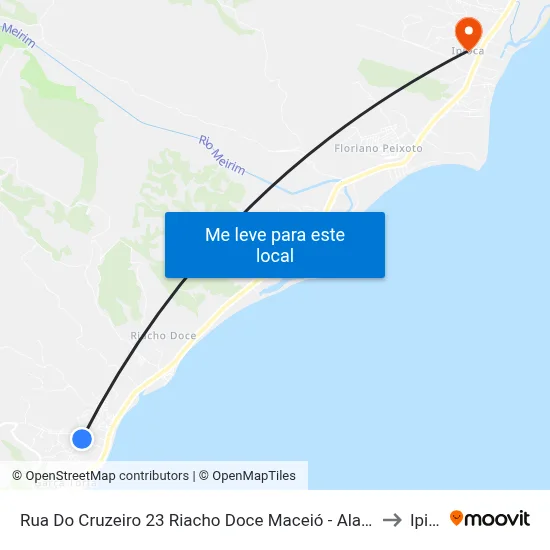 Rua Do Cruzeiro 23 Riacho Doce Maceió - Alagoas 57039-450 Brasil to Ipioca map