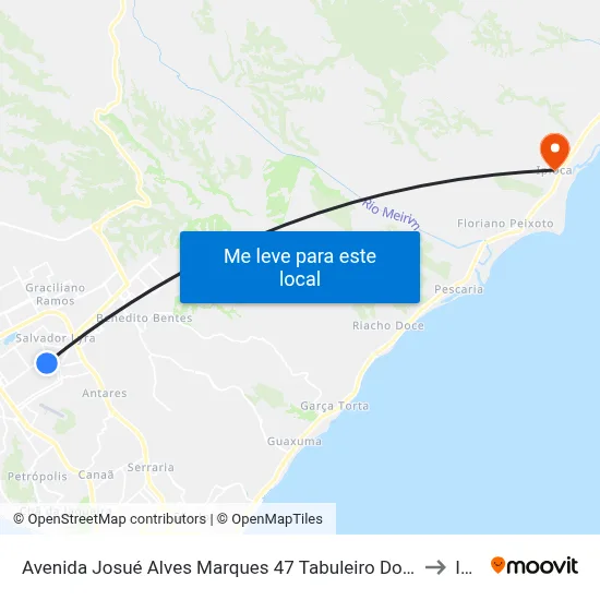 Avenida Josué Alves Marques 47 Tabuleiro Do Martins Maceió - Alagoas 57082-880 Brasil to Ipioca map