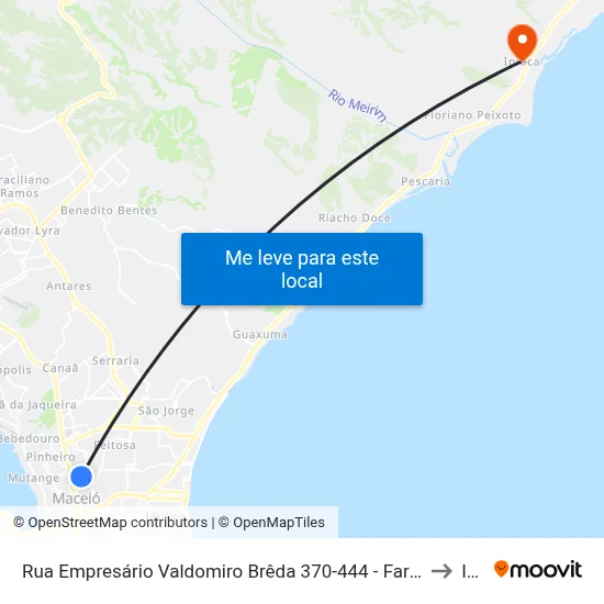 Rua Empresário Valdomiro Brêda 370-444 - Farol Maceió - Al 57050-250 República Federativa Do Brasil to Ipioca map