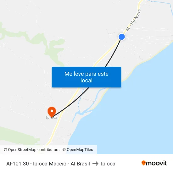 Al-101 30 - Ipioca Maceió - Al Brasil to Ipioca map