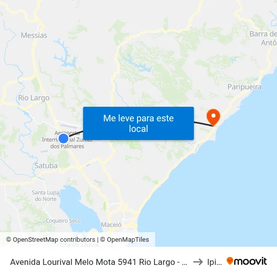 Avenida Lourival Melo Mota 5941 Rio Largo - Alagoas 57100-000 Brasil to Ipioca map