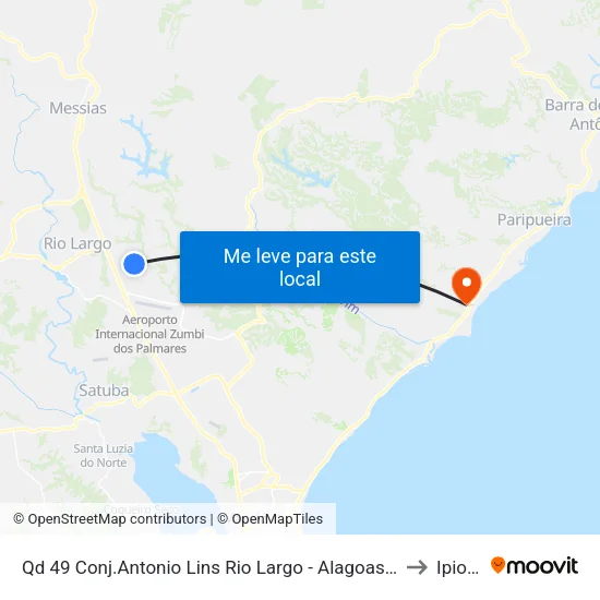 Qd 49 Conj.Antonio Lins Rio Largo - Alagoas Brasil to Ipioca map