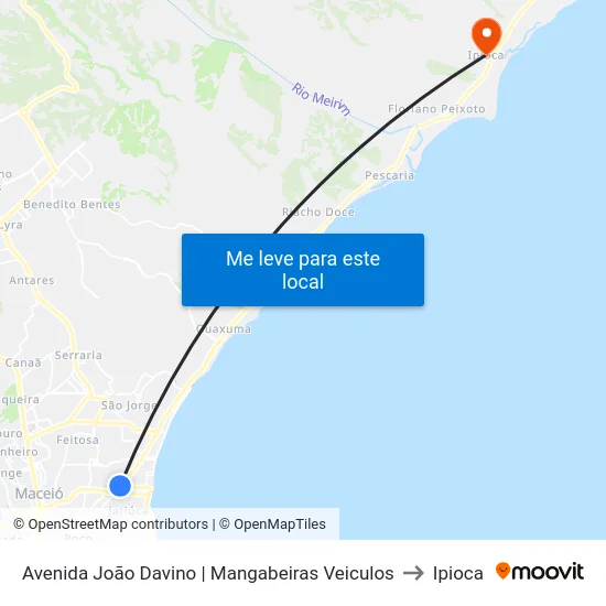 Avenida João Davino | Mangabeiras Veiculos to Ipioca map