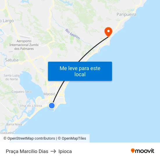 Praça Marcílio Dias to Ipioca map