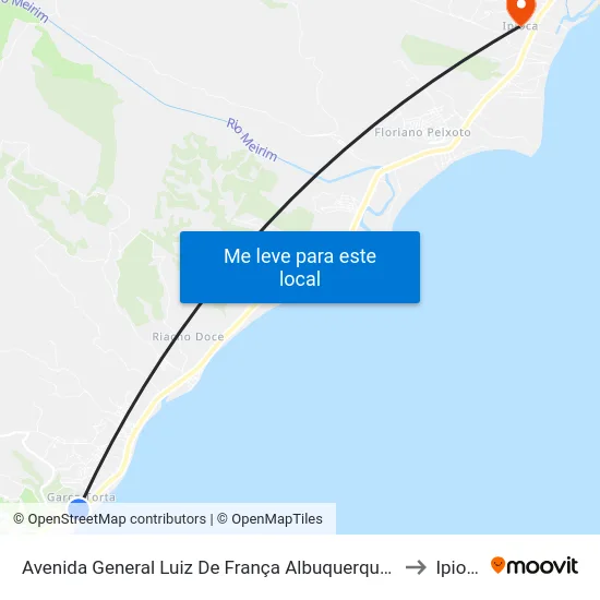 Avenida General Luiz De França Albuquerque, 255 to Ipioca map