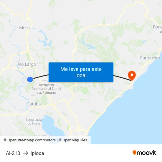 Al-210 to Ipioca map
