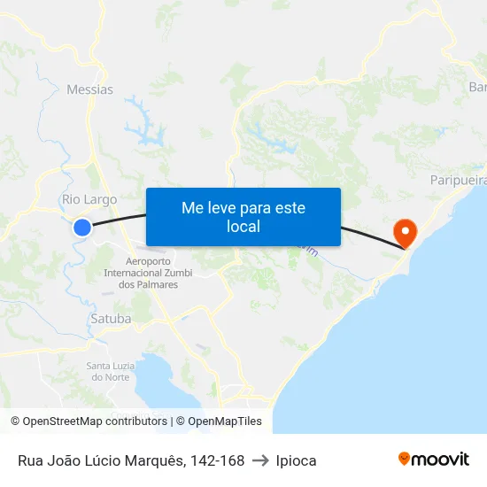 Rua João Lúcio Marquês, 142-168 to Ipioca map