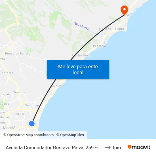 Avenida Comendador Gustavo Paiva, 2597-2641 to Ipioca map