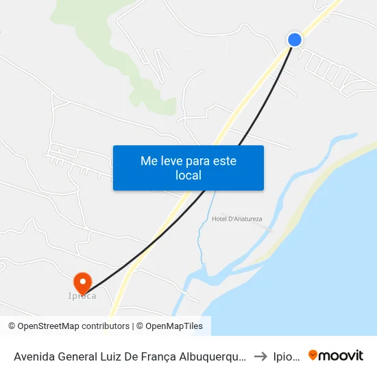 Avenida General Luiz De França Albuquerque, 30 to Ipioca map