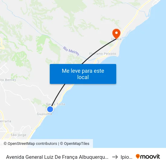 Avenida General Luiz De França Albuquerque, 215 to Ipioca map