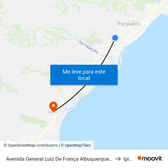 Avenida General Luiz De França Albuquerque, 1291-1357 to Ipioca map