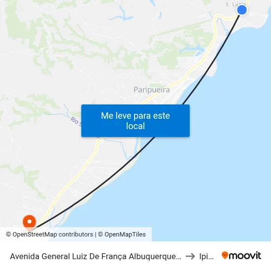 Avenida General Luiz De França Albuquerque, 2958-2974 to Ipioca map