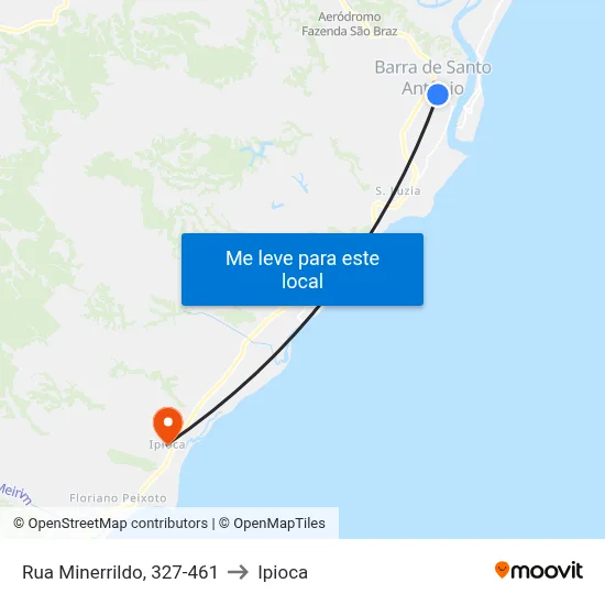 Rua Minerrildo, 327-461 to Ipioca map