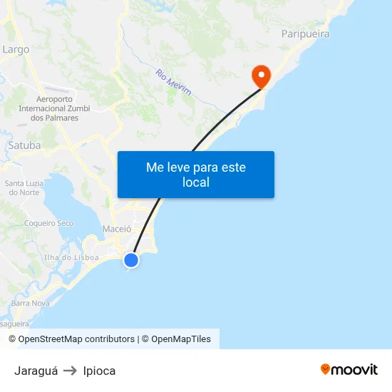 Jaraguá to Ipioca map