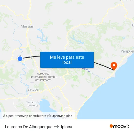 Lourenço De Albuquerque to Ipioca map