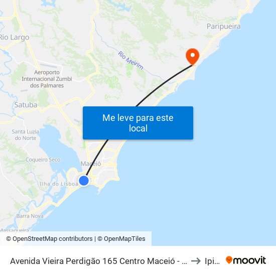 Avenida Vieira Perdigão 165 Centro Maceió - Al 57020-290 Brasil to Ipioca map