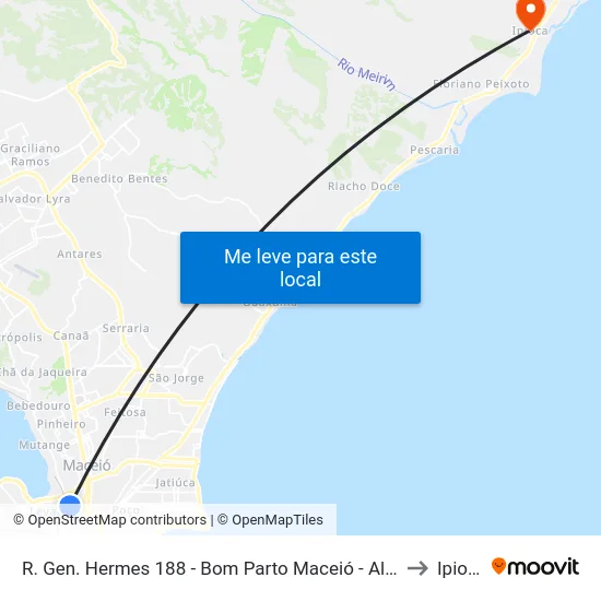 R. Gen. Hermes 188 - Bom Parto Maceió - Al Brasil to Ipioca map