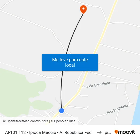 Al-101 112 - Ipioca Maceió - Al República Federativa Do Brasil to Ipioca map