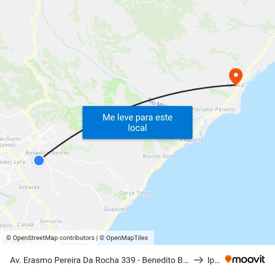 Av. Erasmo Pereira Da Rocha 339 - Benedito Bentes Maceió - Al 57084-390 Brasil to Ipioca map