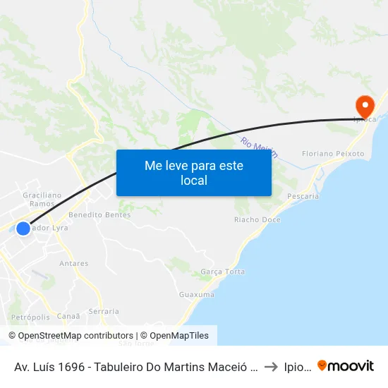 Av. Luís 1696 - Tabuleiro Do Martins Maceió - Al Brasil to Ipioca map