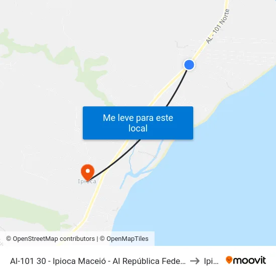 Al-101 30 - Ipioca Maceió - Al República Federativa Do Brasil to Ipioca map