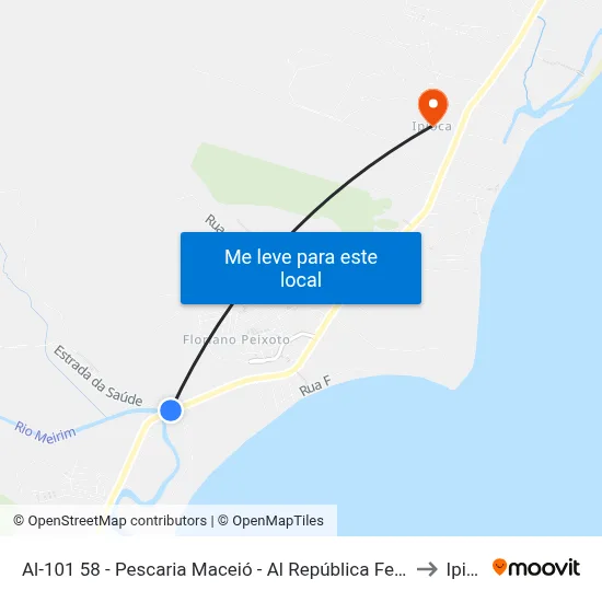 Al-101 58 - Pescaria Maceió - Al República Federativa Do Brasil to Ipioca map