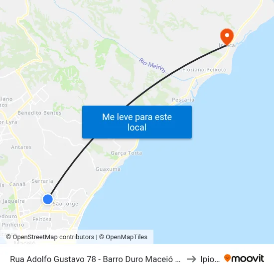 Rua Adolfo Gustavo 78 - Barro Duro Maceió - Al Brasil to Ipioca map