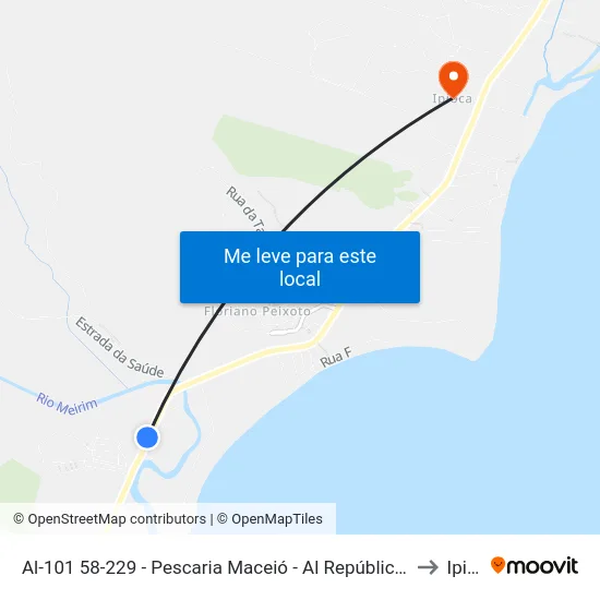 Al-101 58-229 - Pescaria Maceió - Al República Federativa Do Brasil to Ipioca map