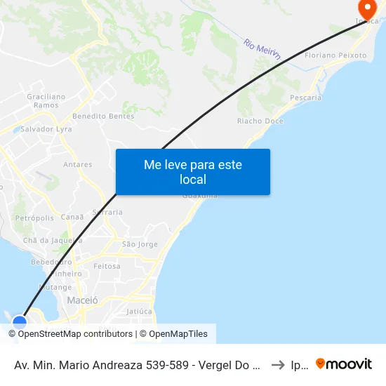Av. Min. Mario Andreaza 539-589 - Vergel Do Lago Maceió - Al 57015-880 Brasil to Ipioca map