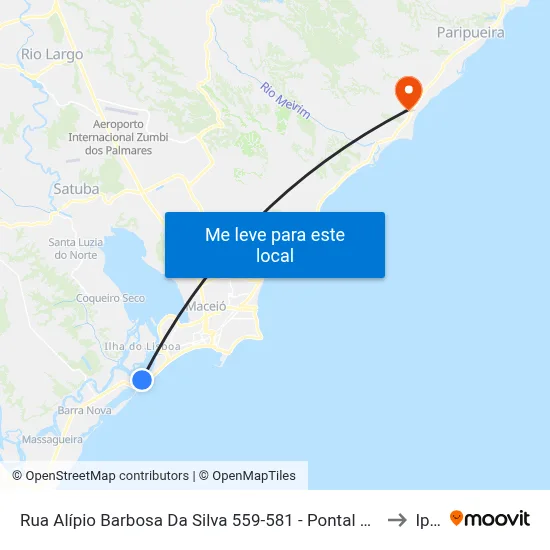 Rua Alípio Barbosa Da Silva 559-581 - Pontal Da Barra Maceió - Al 57010-810 Brasil to Ipioca map