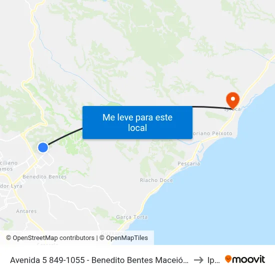 Avenida 5 849-1055 - Benedito Bentes Maceió - Al República Federativa Do Brasil to Ipioca map
