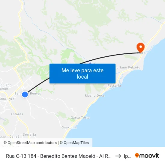 Rua C-13 184 - Benedito Bentes Maceió - Al República Federativa Do Brasil to Ipioca map