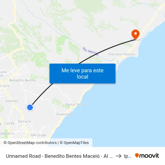 Unnamed Road - Benedito Bentes Maceió - Al República Federativa Do Brasil to Ipioca map