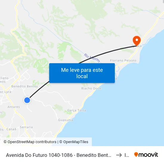 Avenida Do Futuro 1040-1086 - Benedito Bentes Maceió - Al República Federativa Do Brasil to Ipioca map